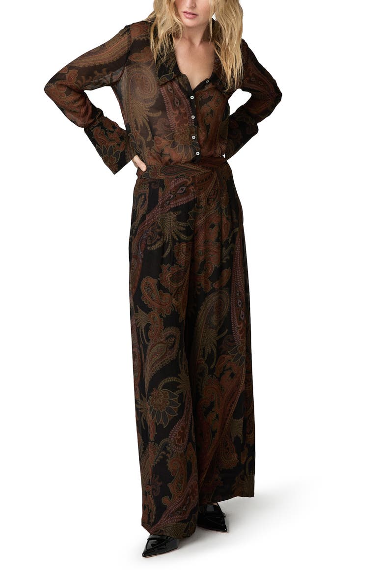 Carina Wide Leg Pants, Alternate, color, BLACK MULTI