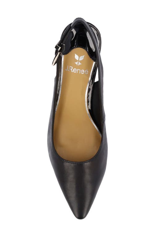 J. Reneé Mayetta Slingback Pointed Toe Pump In Black