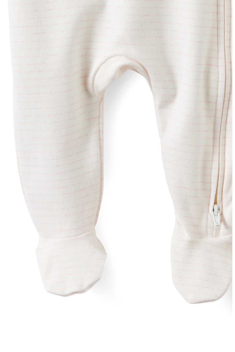 Organic Cross Over Zip All In One, Alternate, color, Pop Pink Marle Stripe