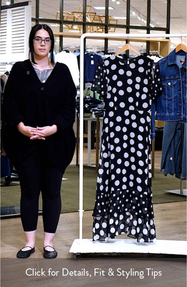 Mixed Dot Chiffon Maxi Dress, sales video thumbnail