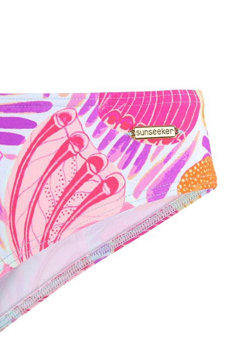 LASCANA Butterfly Print Classic Bikini Bottom, Alternate, color, Purple Multi