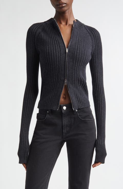 Vice Merino Wool Blend Zip Cardigan