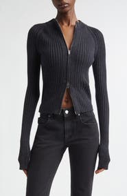Isabel Marant Vice Merino Wool Blend Zip Cardigan