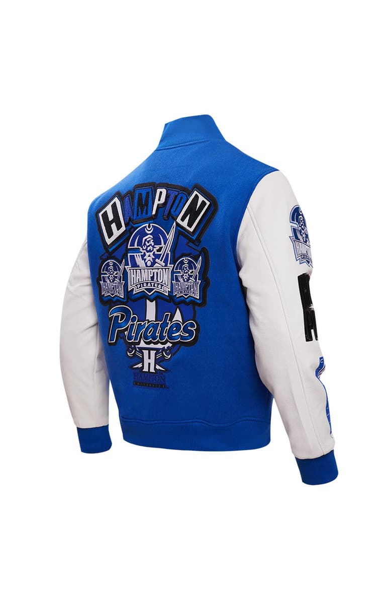 PRO STANDARD Men's Pro Standard Royal Hampton Pirates Homecoming Varsity Full-Snap Jacket, Alternate, color, 