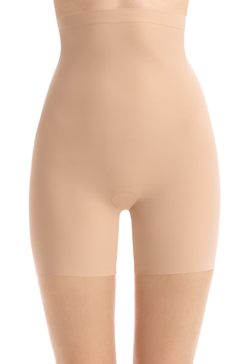 Control High Waist Shorts, Main, color, BEIGE
