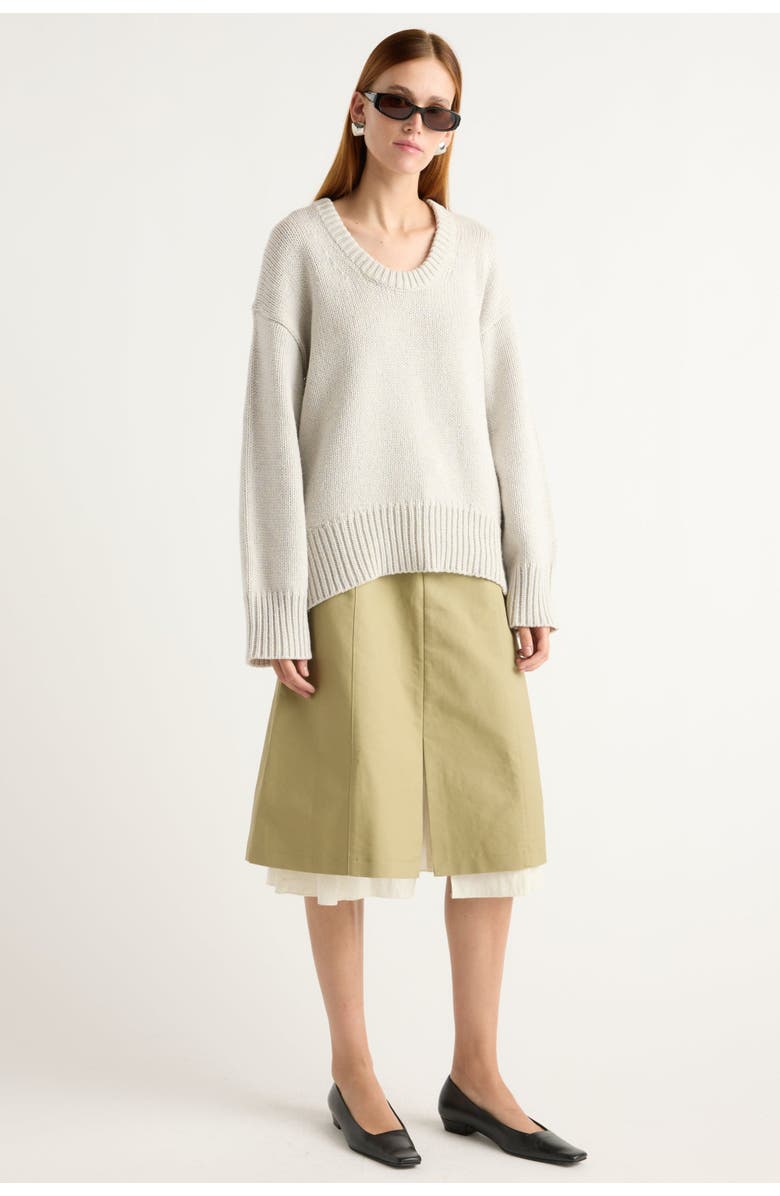 Modern Citizen Archie Deep U-Neck Sweater, Alternate, color, Nimbus