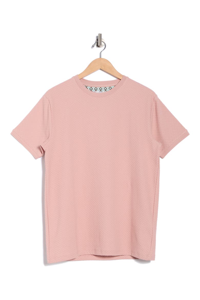 Solid Textured Crewneck T-Shirt, Alternate, color, PINK