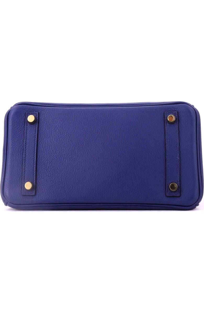 Pre-Owned Hermes Birkin Handbag Verso Novillo with Gold Hardware 25, Alternate, color, Verso-Bleu Saphir/Gris Mouette