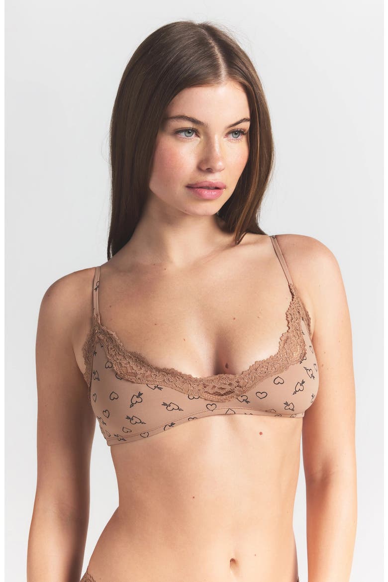 Fits Everybody Assorted 2-Pack Lace Bralettes, Alternate, color, ONYX AND SKETCHED HEARTS