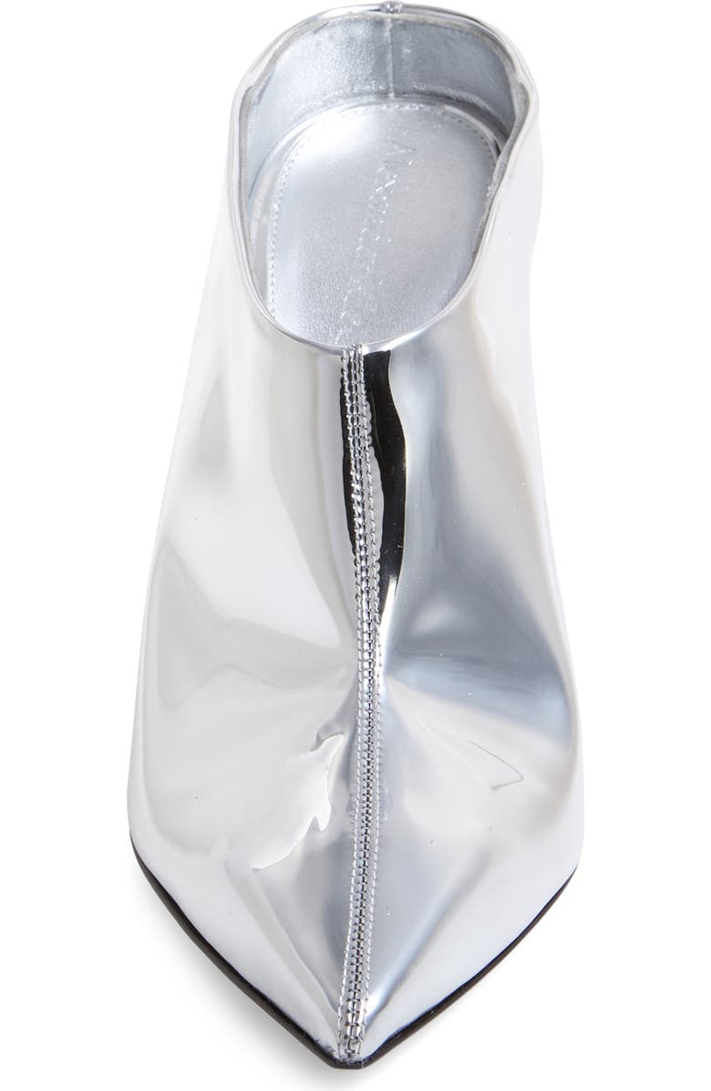 McQueen Thorn Pointed Toe Mule, Alternate, color, Silver