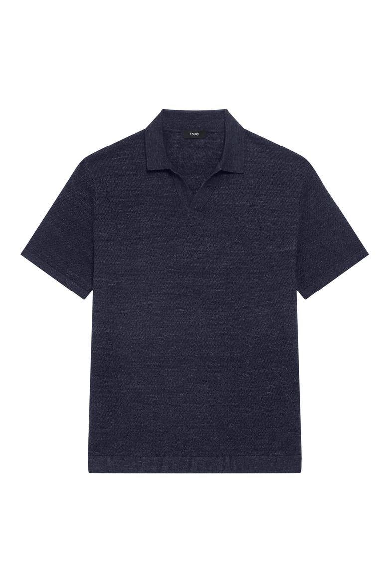 Brenan Linen Blend Polo, Alternate, color, BALTIC