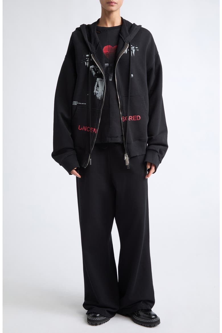 Lewis Wide Leg Sweatpants, Alternate, color, BLACK