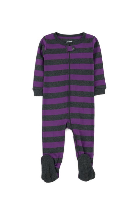 Footed Striped Cotton Matching Family Pajamas (Baby)