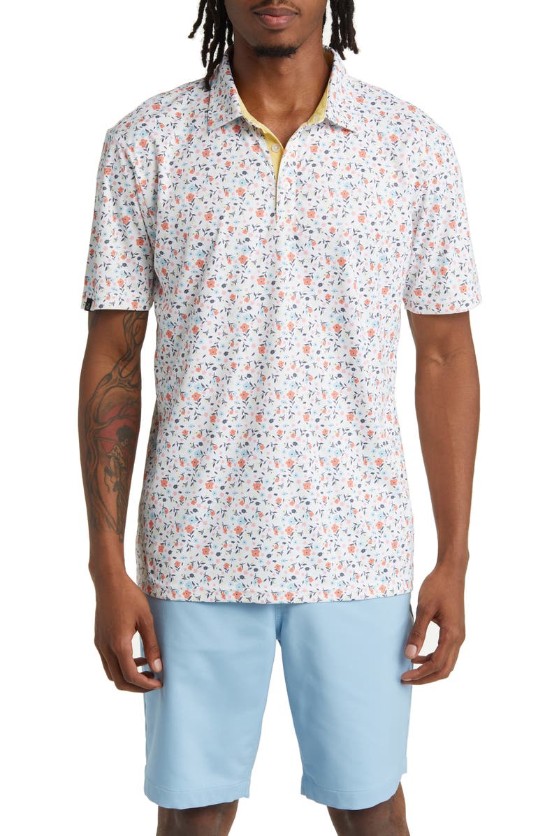 Swannies Murray Floral Golf Polo, Main, color, 