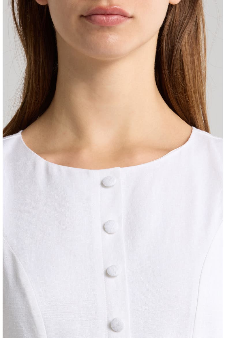 Martini Linen Blend Minidress, Alternate, color, IVORY