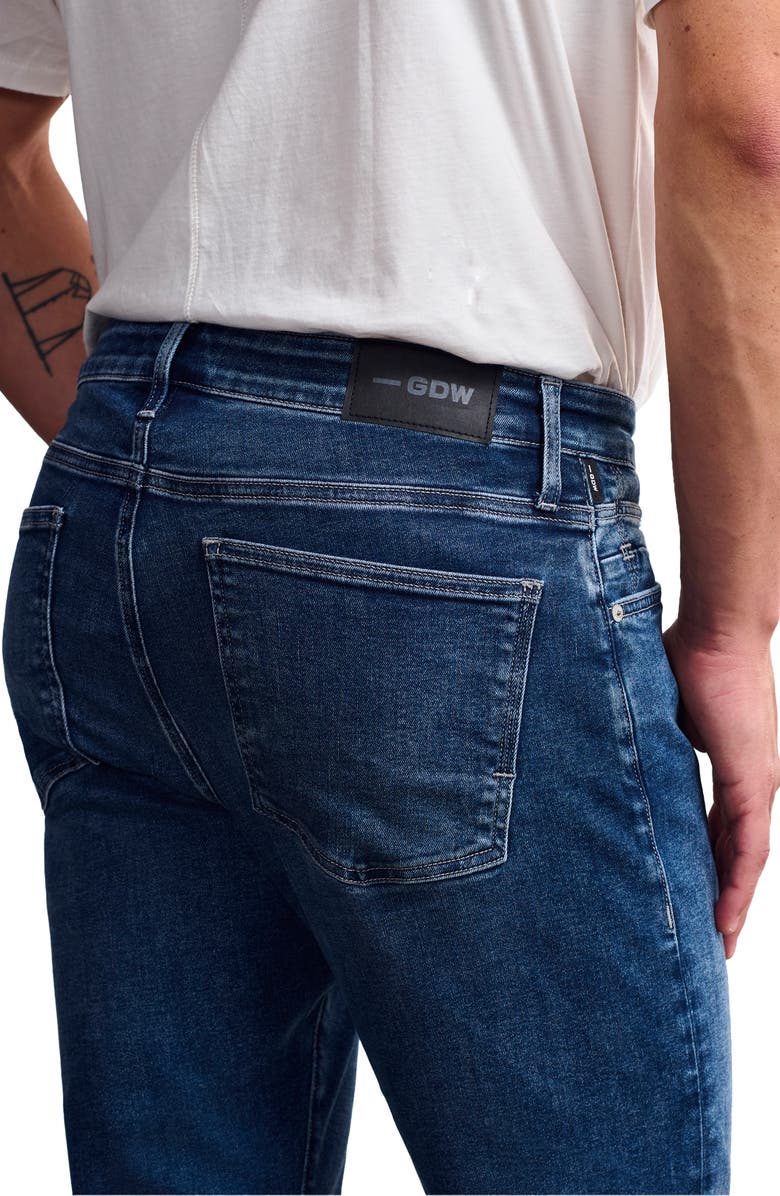 General Denim Works Bridge Straight Leg Stretch Jeans, Alternate, color, Mid Brushed Denim