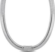 Julianna B. Cubic Zirconia Cluster Omega Necklace