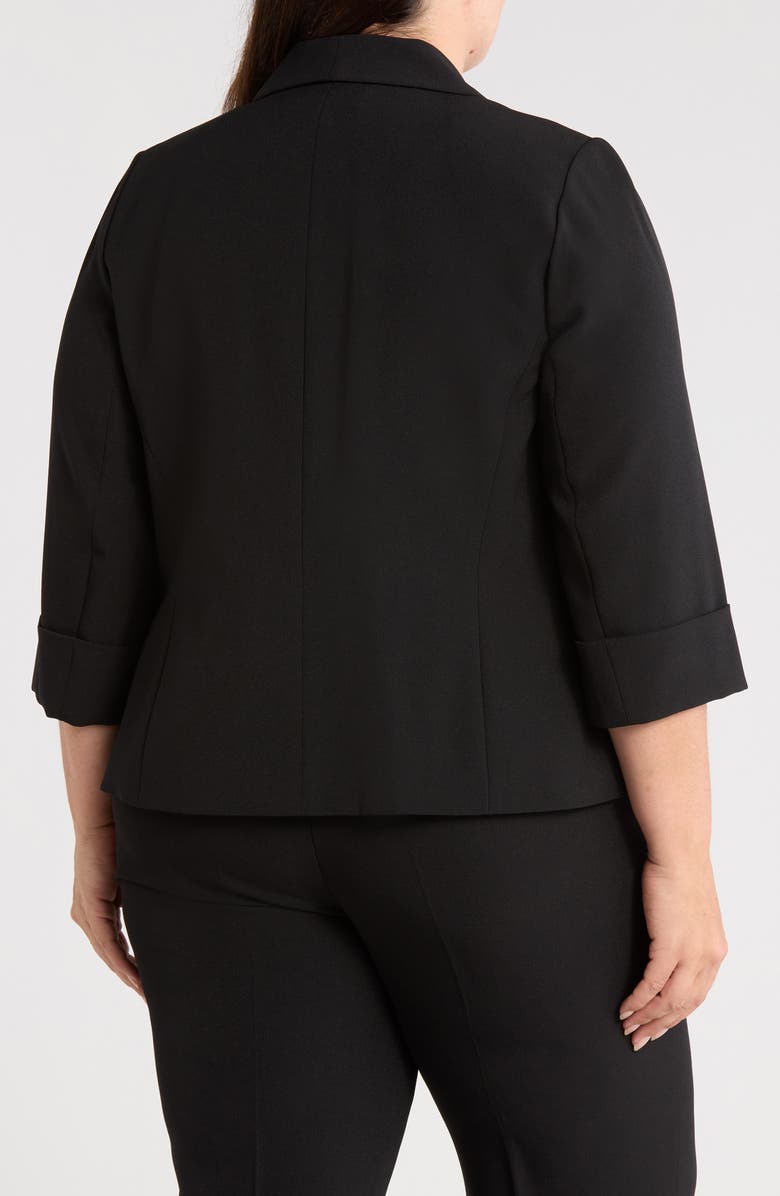 KASPER Open Front Cardigan Jacket, Alternate, color, Black