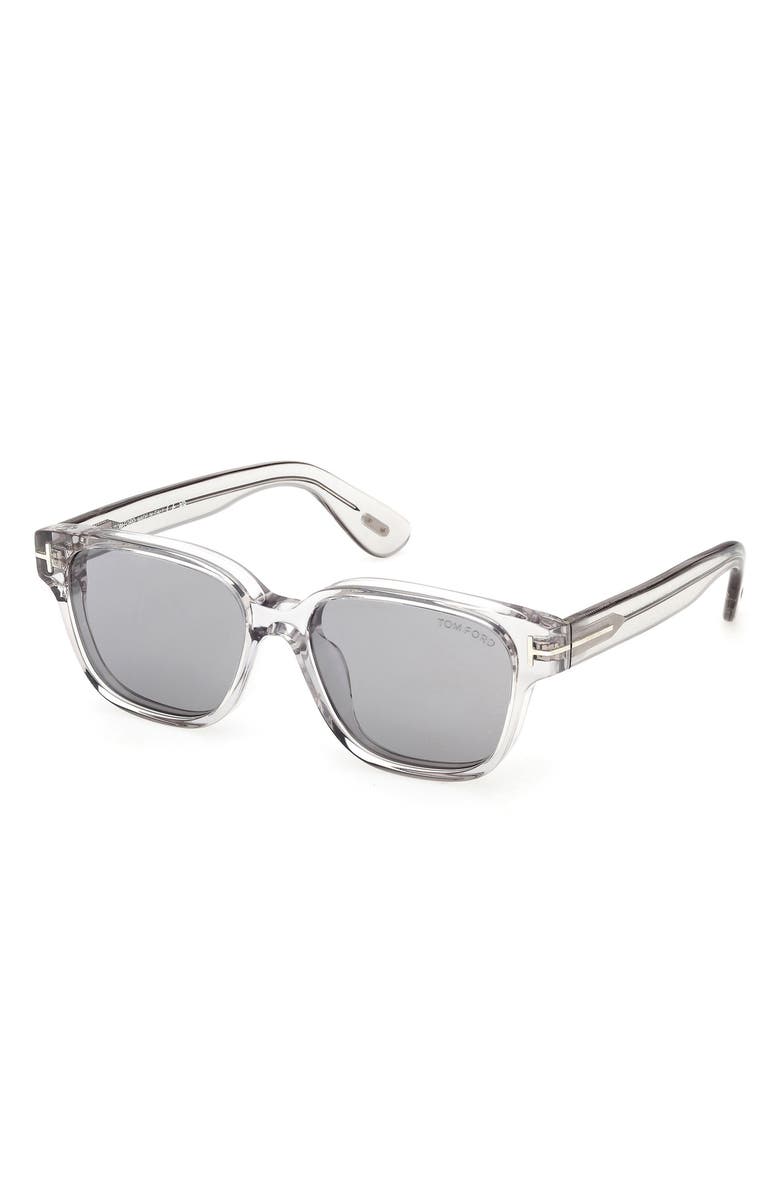 TOM FORD 54mm Square Sunglasses, Alternate, color, Grey / Other / Smoke