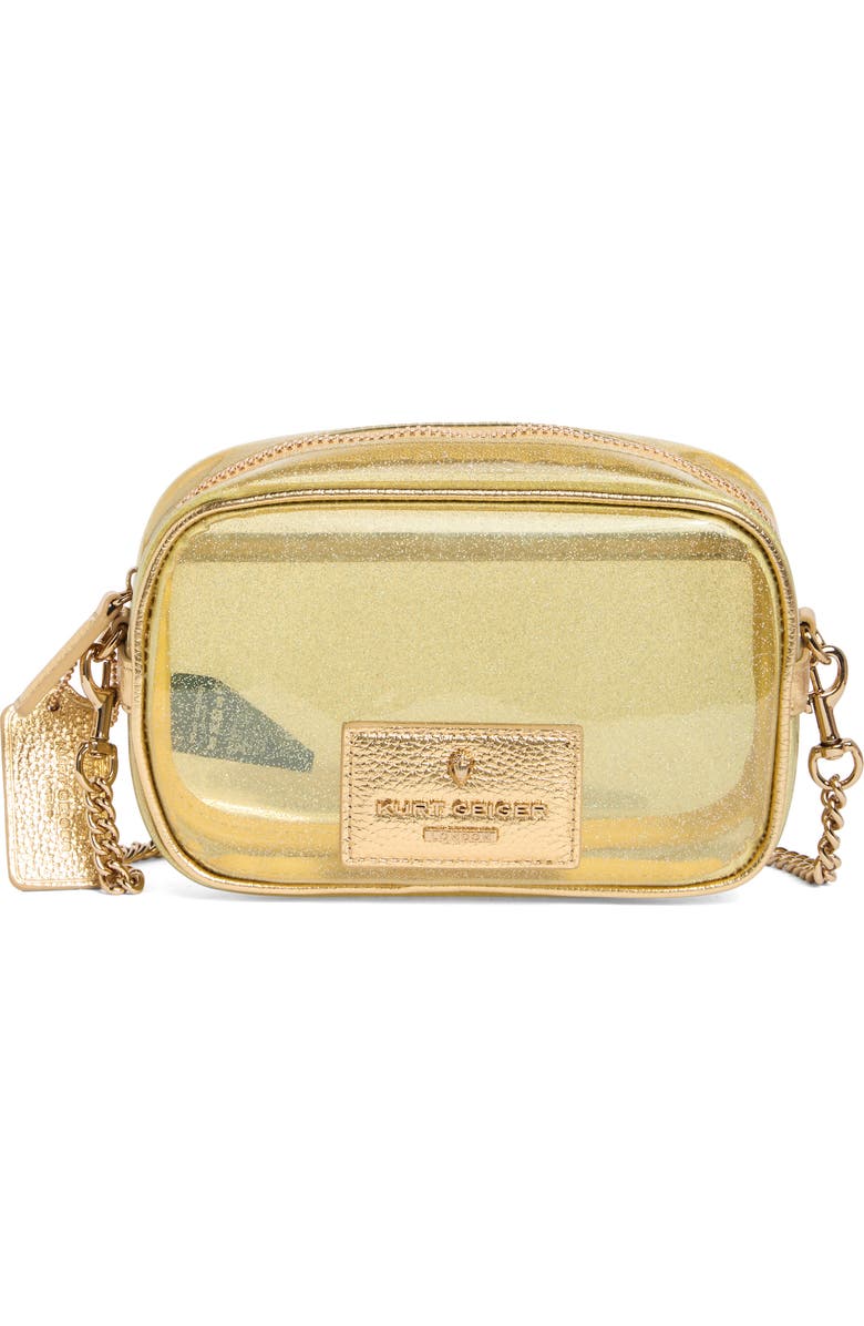 Kurt Geiger London Chiswick Vinyl Camera Crossbody Bag, Alternate, color, Gold