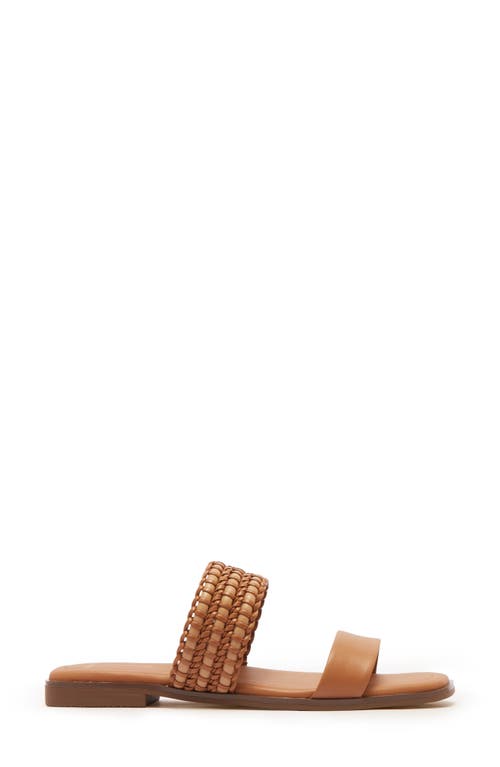 Frankie4 Sloane Slide Sandal In Tan Weave