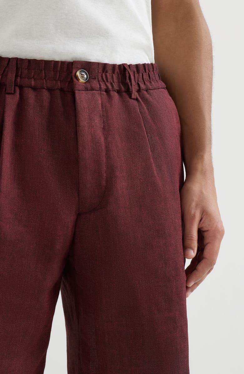 Brunello Cucinelli Chevron Bermuda shorts, Alternate, color, Cherry