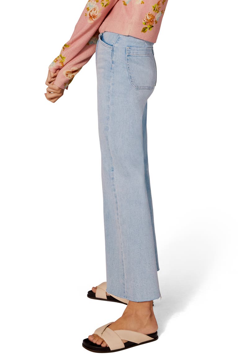 The Mischa Raw Hem Wide Straight Leg Jeans, Alternate, color, PALISADES