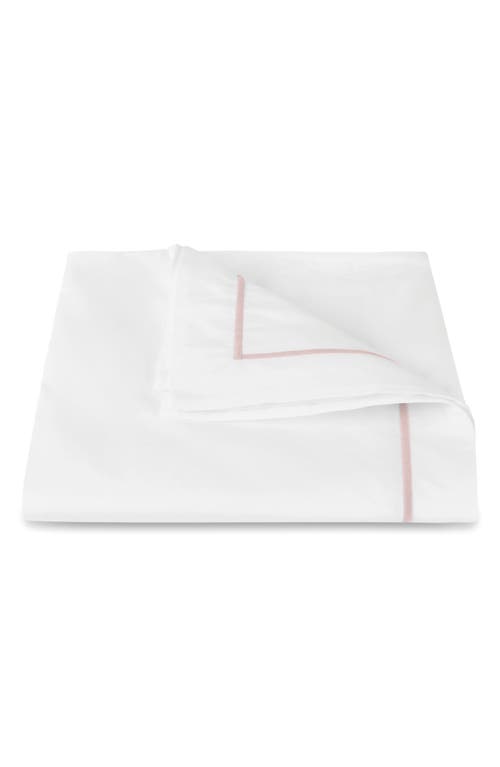 Matouk Bergamo Cotton Percale Duvet Cover In White