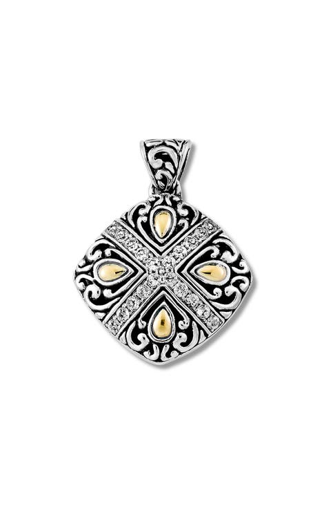 18K Gold & Sterling Silver Pendant