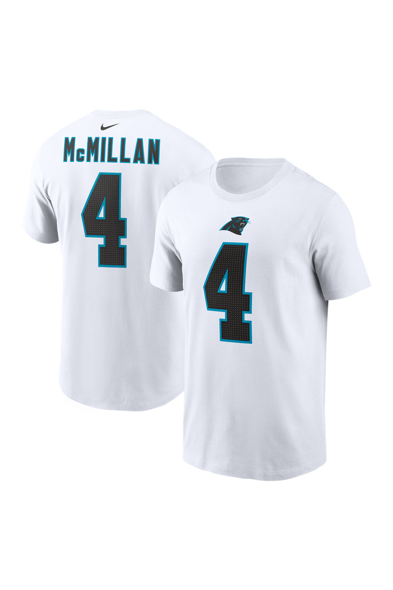 Men's Nike Tetairoa McMillan White Carolina Panthers Name & Number T-Shirt, Main, color, White