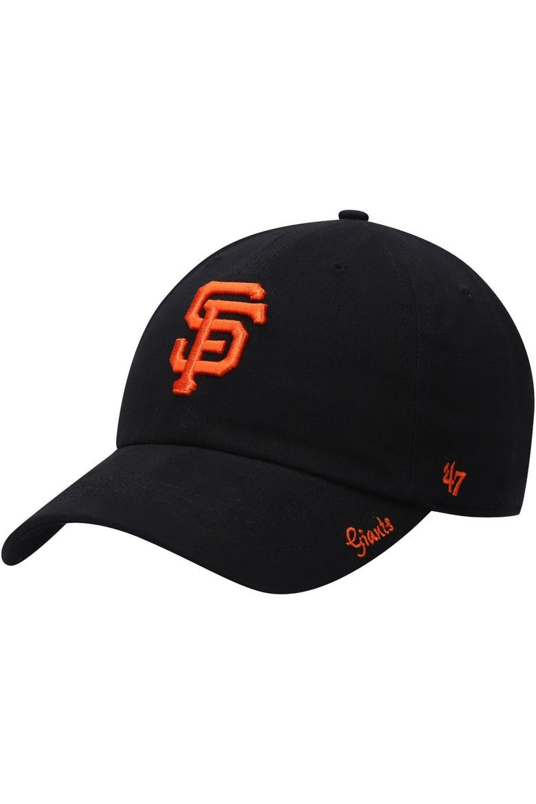 Women's '47 Black San Francisco Giants Team Miata Clean Up Adjustable Hat, Main, color, Black