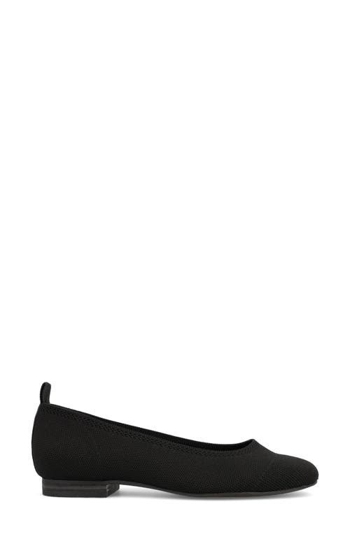 Mia Brendy Womens Slip-on Knit Ballet Flats In Black