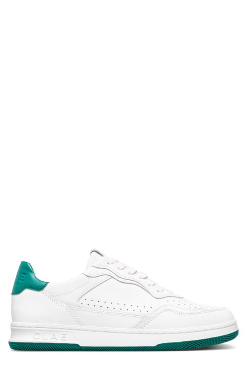 Clae Haywood Low Top Sneaker In White Leather Galapagos