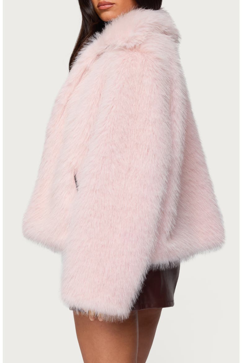 Noelle Oversize Faux Fur Jacket, Alternate, color, PINK