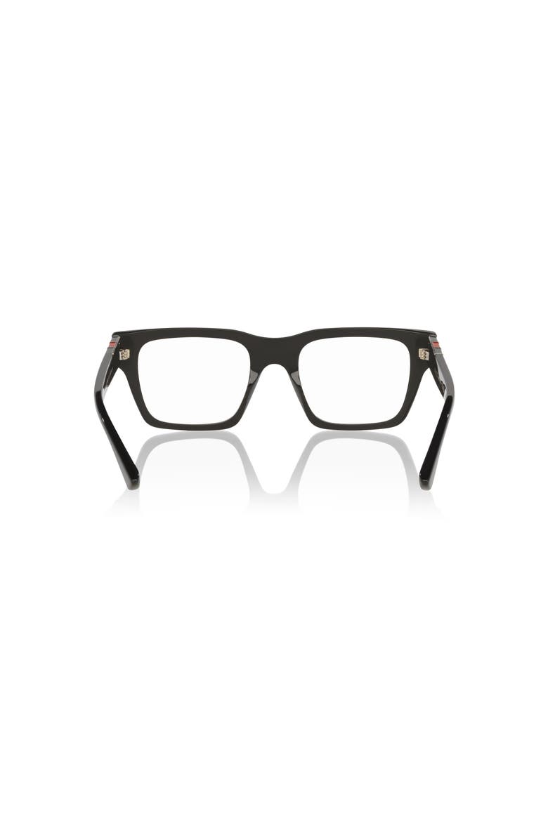 Gucci 51mm Rectangle optical glasses, Alternate, color, Black