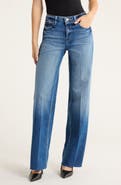 L'AGENCE Scottie Raw Hem High Waist Wide Leg Jeans