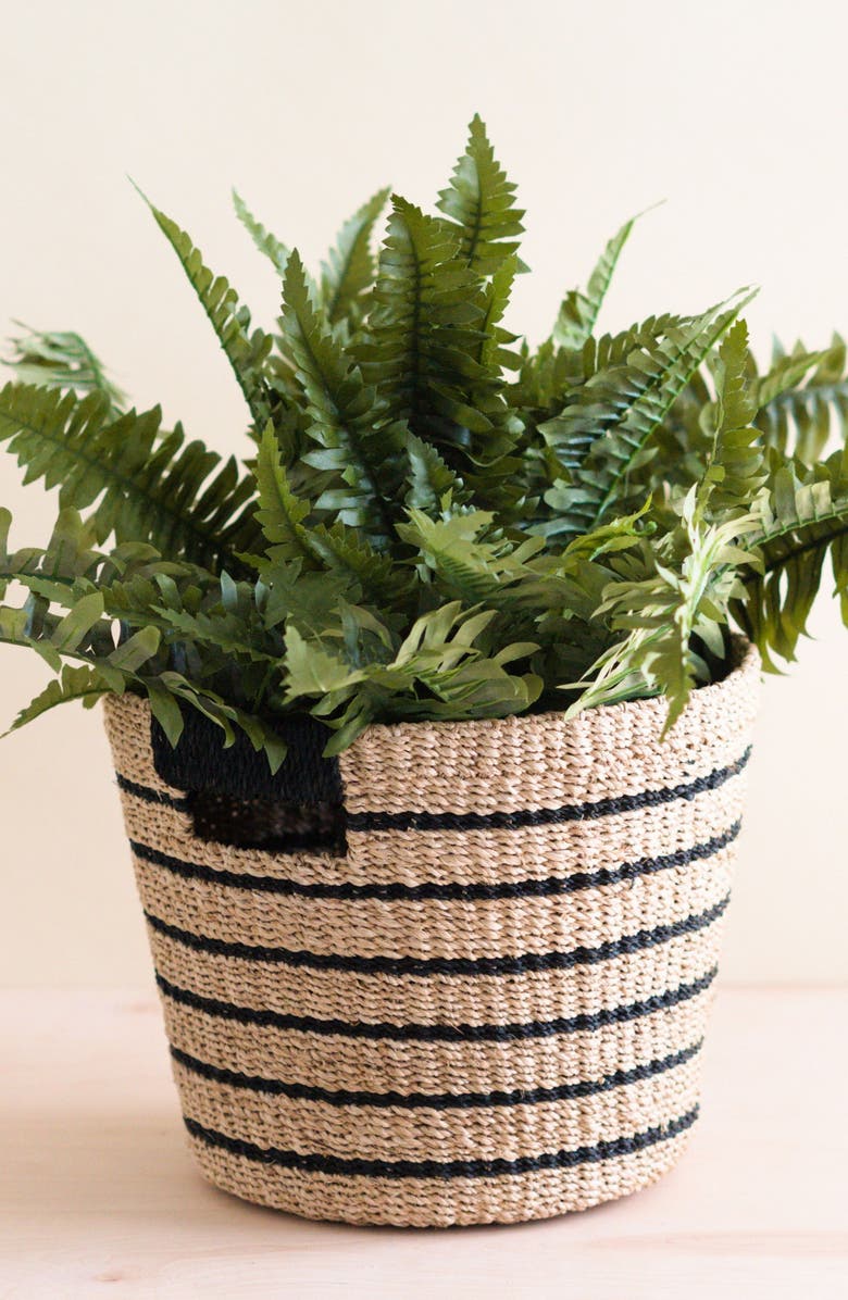 LIKHA Tapered Basket with Cutout Handles, Alternate, color, Black