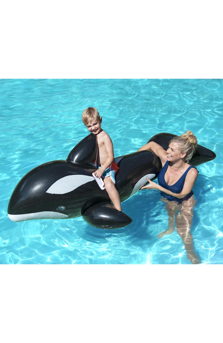 Bestway Jumbo Whale Rider Inflatable Pool Float, Alternate, color, Multicolored