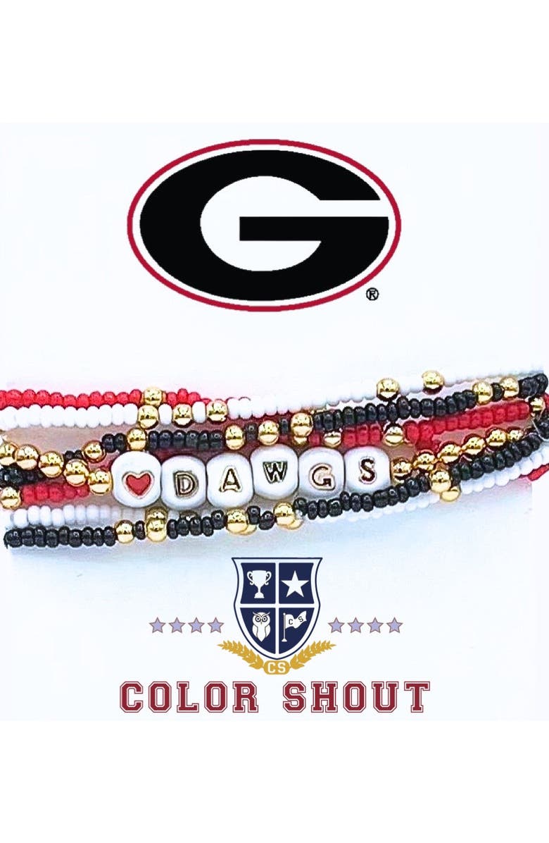 Color Shout Georgia Lucky 7 Bracelet Set, Main, color, Yellow Gold