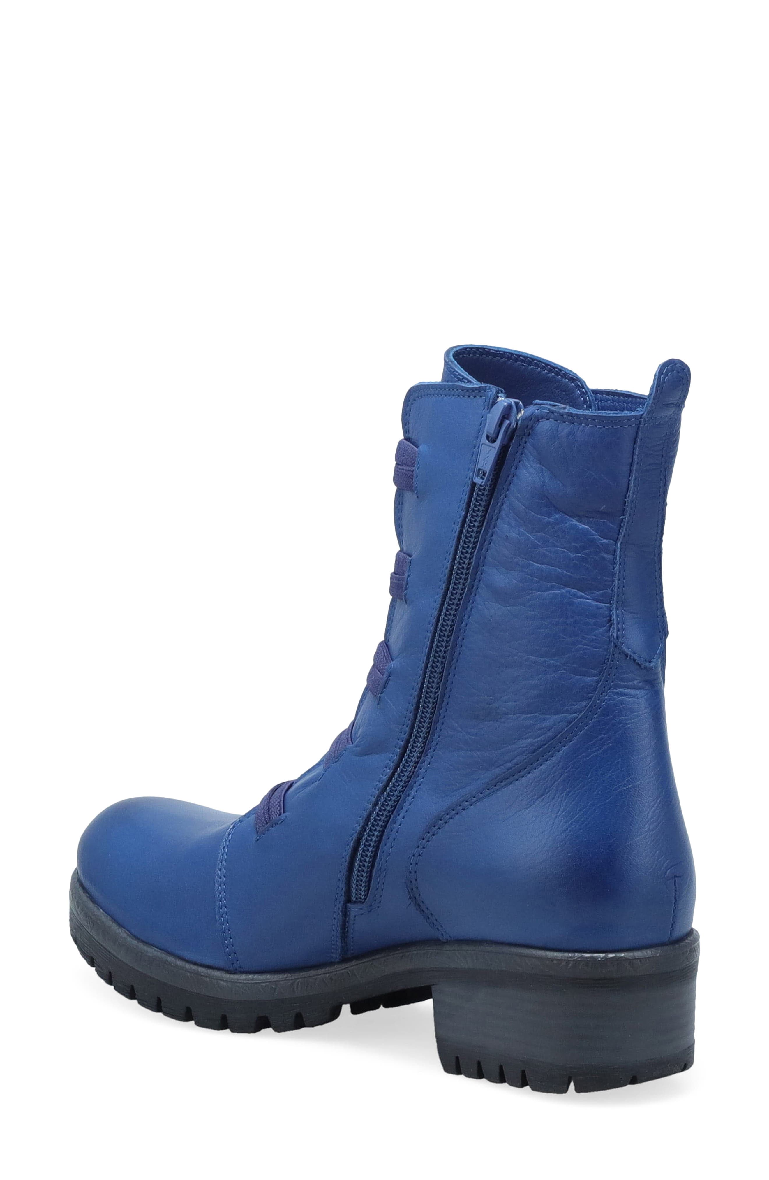 Didi Leather Boot, Alternate, color, DENIM