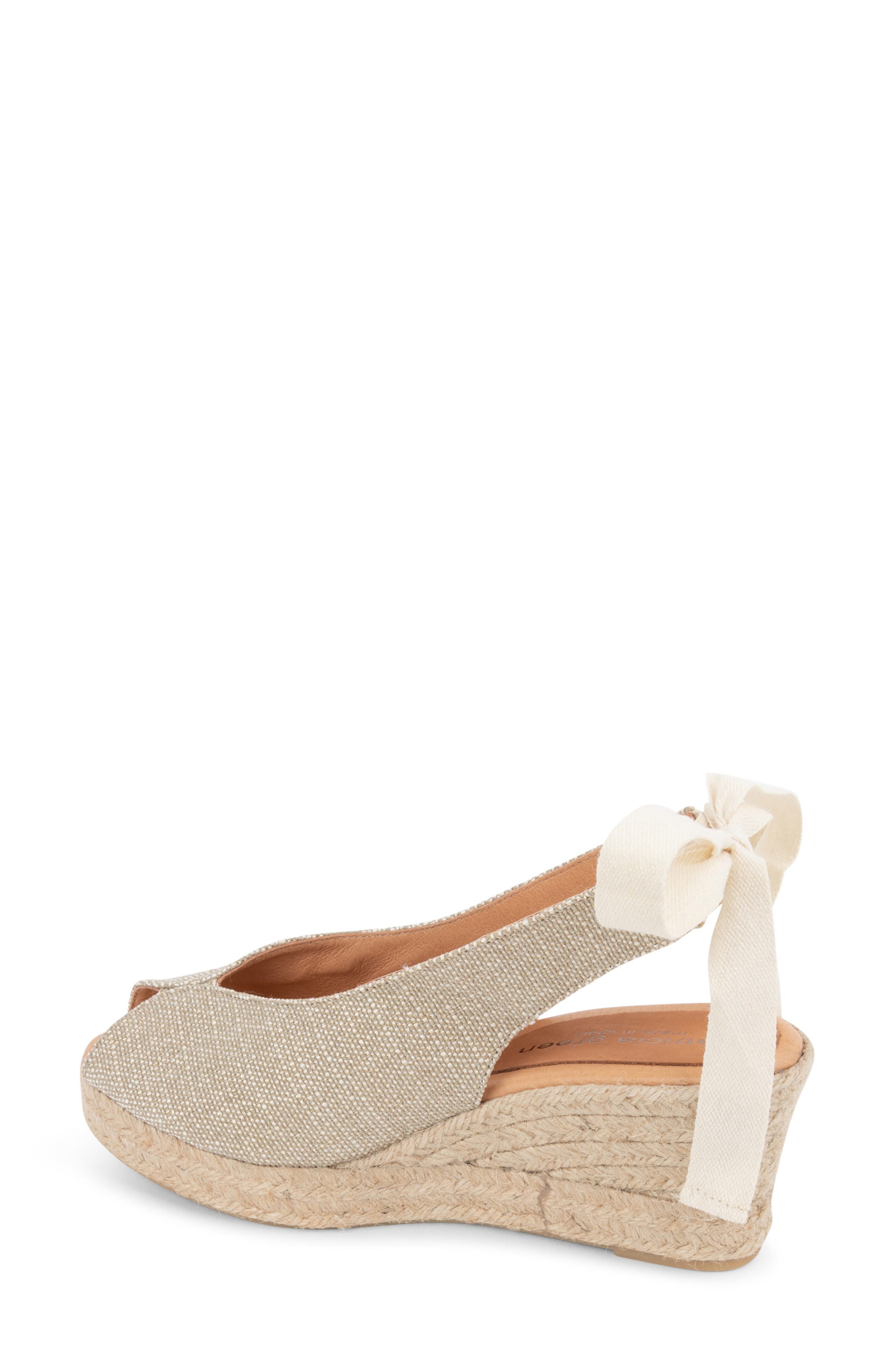 patricia green Dolce Espadrille Wedge Sandal, Alternate, color, Natural Lurex