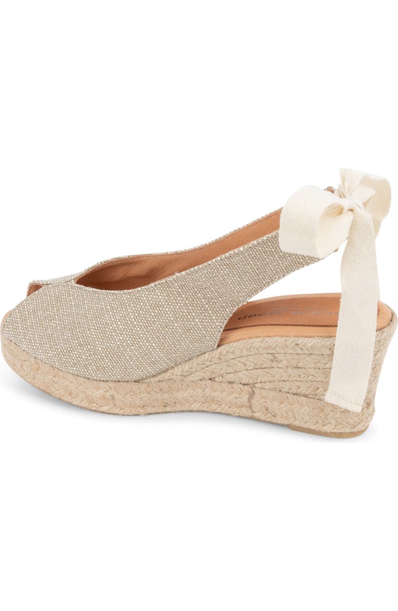 patricia green Dolce Espadrille Wedge Sandal, Alternate, color, Natural Lurex