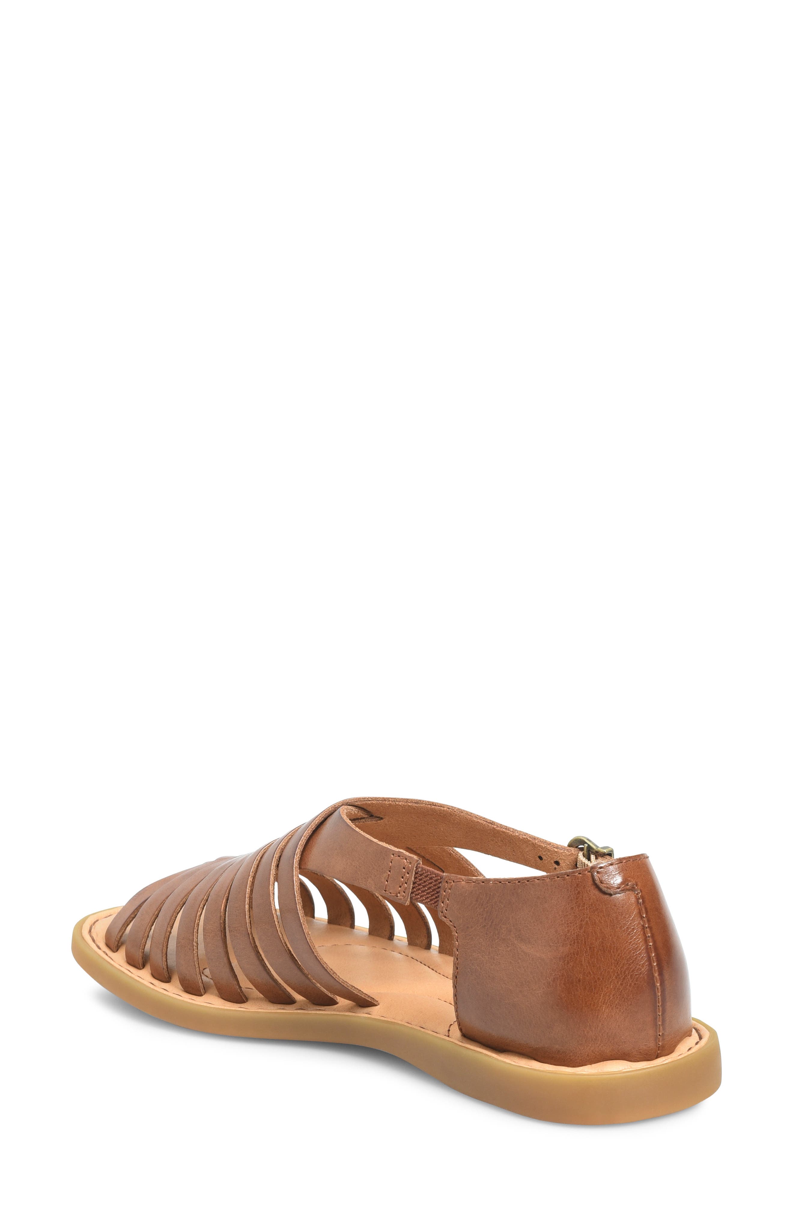 Ida Ankle Strap Sandal, Alternate, color, BROWN LEATHER