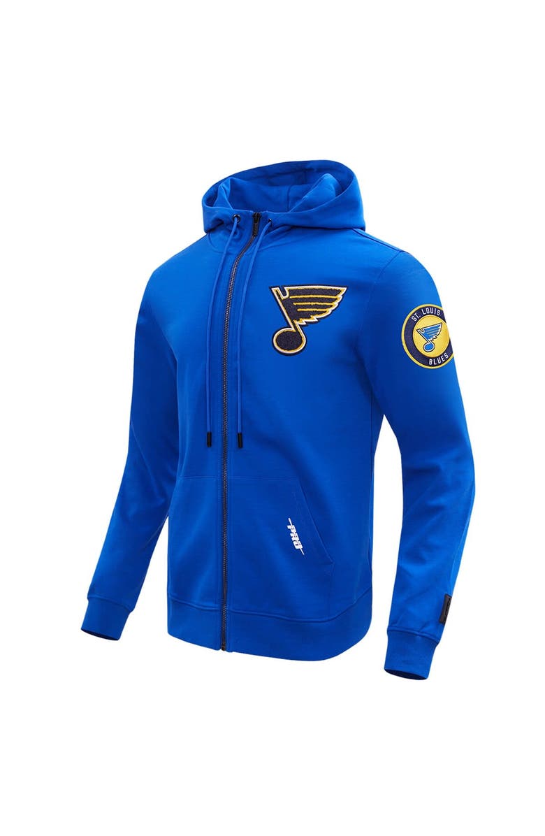 PRO STANDARD Men's Pro Standard Blue St. Louis Blues Classic Chenille Full-Zip Hoodie Jacket, Alternate, color, Blue
