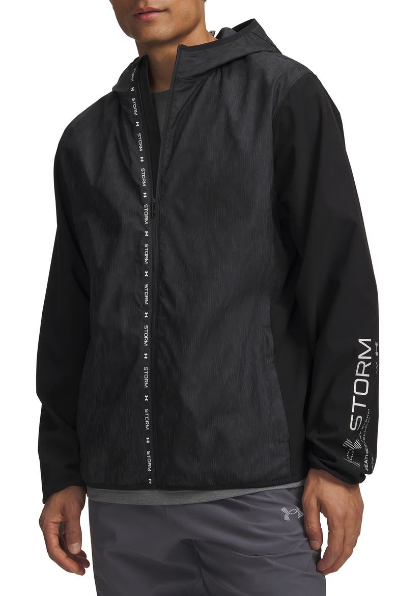 Velociti Storm Water Repellent Performance Jacket, Main, color, ULTIMATE BLACK / / REFLECTIVE