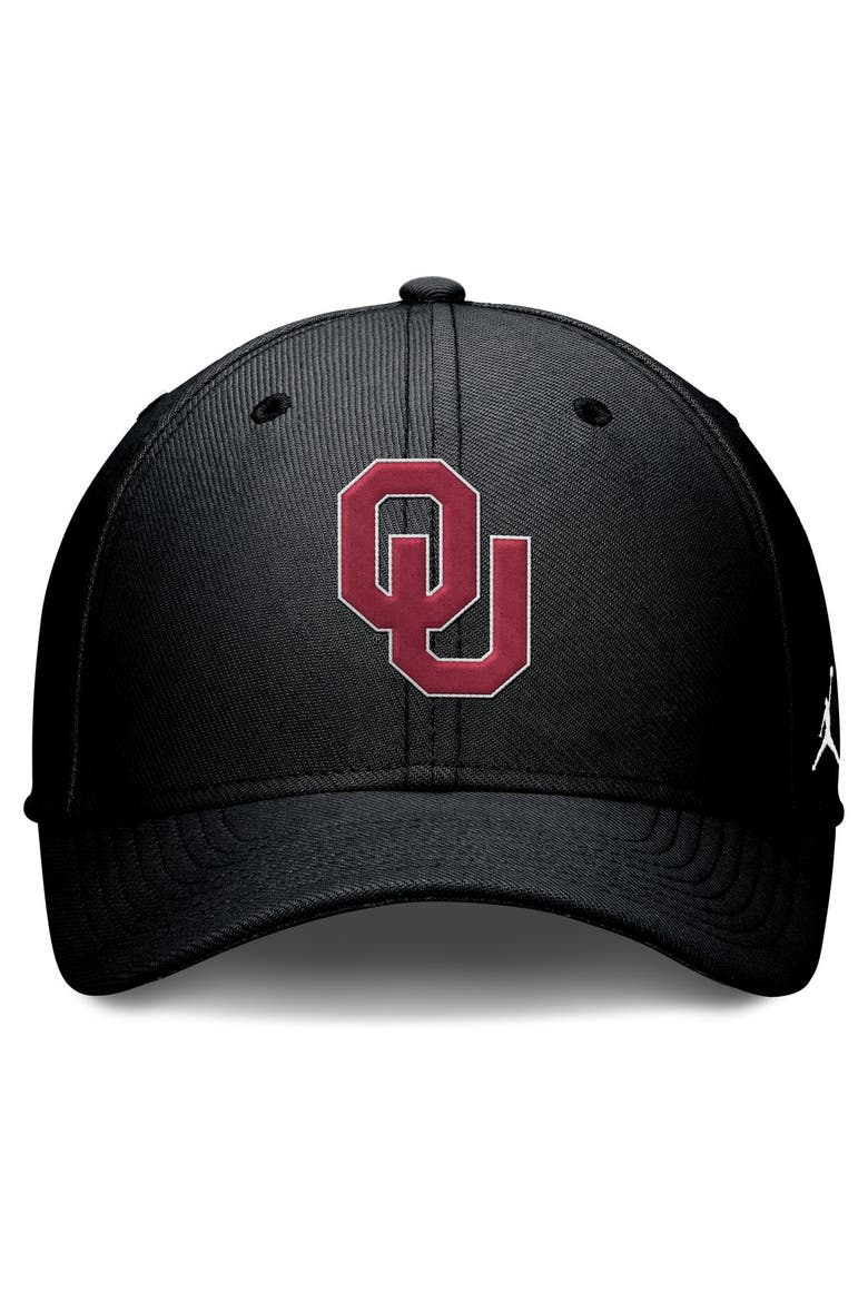 Men's Jordan Brand Black Oklahoma Sooners Rise SwooshFlex Dri-FIT Hat, Alternate, color, Black