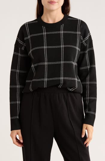 Nordstrom Rack Patterned Crewneck Sweater In Brown