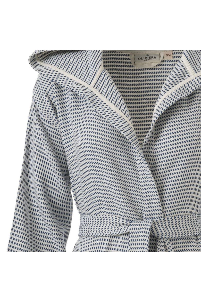 Pixel Turkish Cotton Towel Robe, Alternate, color, Denim Blue