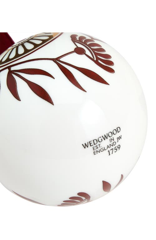 Wedgwood Festive Red Splendor No. 2 22k Gold Accent Bone China Ornament In Multi