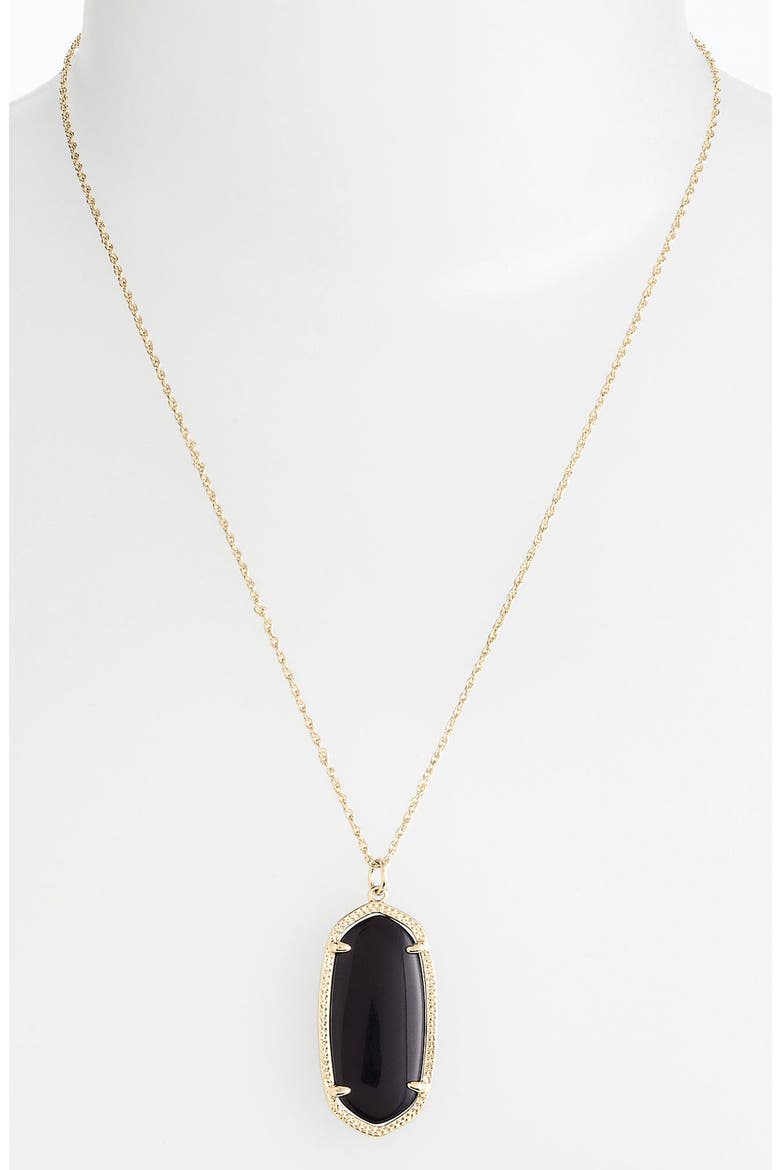 'Elise' Pendant Necklace (Nordstrom Exclusive), Main, color, BLACK ONYX/ GOLD